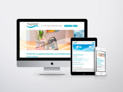 Responsive Webdesign, Website für PneumoSchlaf Thun
