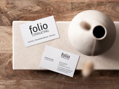 Grafik und Print für Folio Consulting, Sandra Corbaz