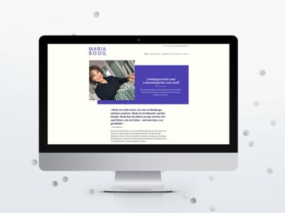 Responsive Webdesign, Website für Maria Boog, Couture-Schneiderin