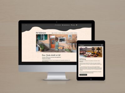 Responsive Webdesign, Website für Hof Haldemann