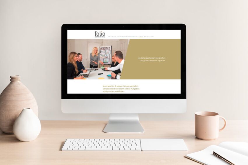 Responsive Webdesign, Website für Folio Consulting, Sandra Corbaz